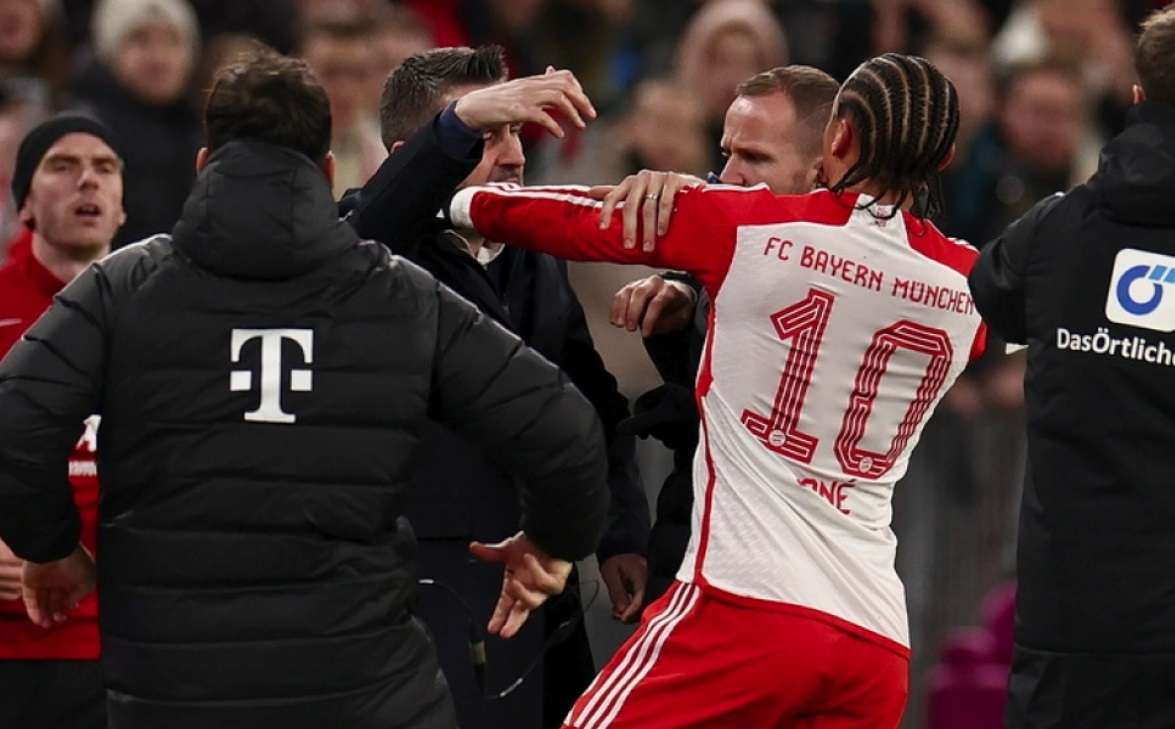 Read more about the article Bundesliga: Το χαστούκι του προπονητή της Ουνιόν στον Σανέ της Μπάγερν Μονάχου (vid)